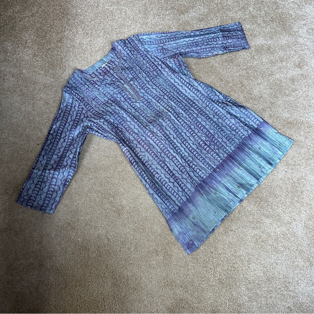 Purple Silk Tunic, in XL